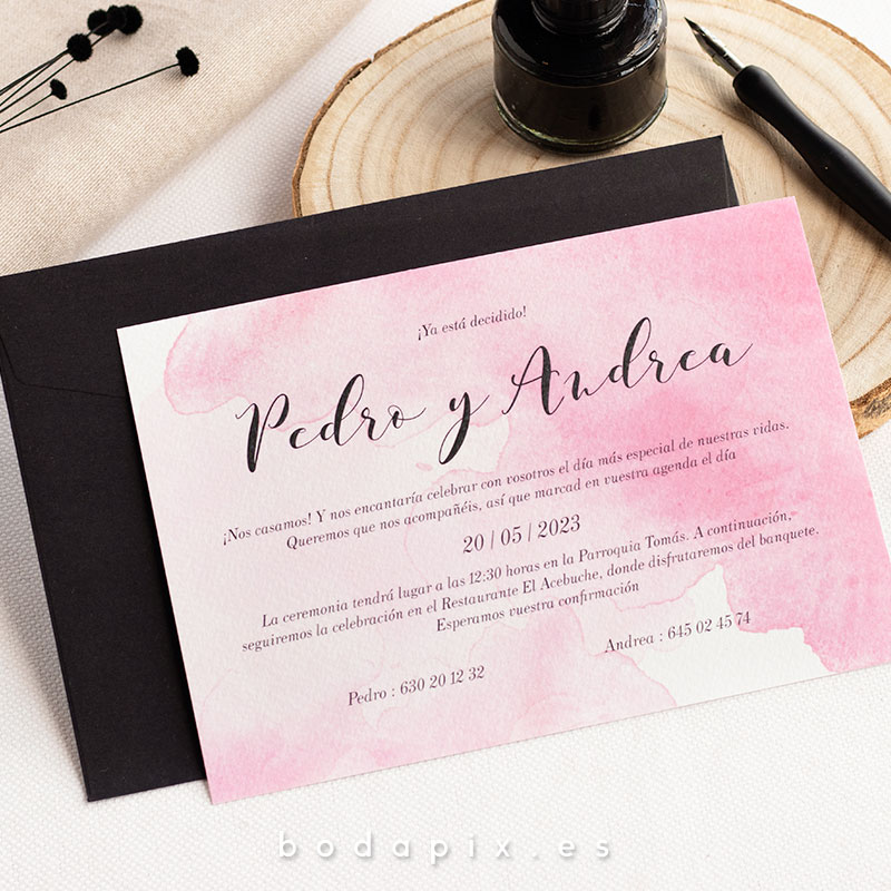 invitaciones de boda acuarela