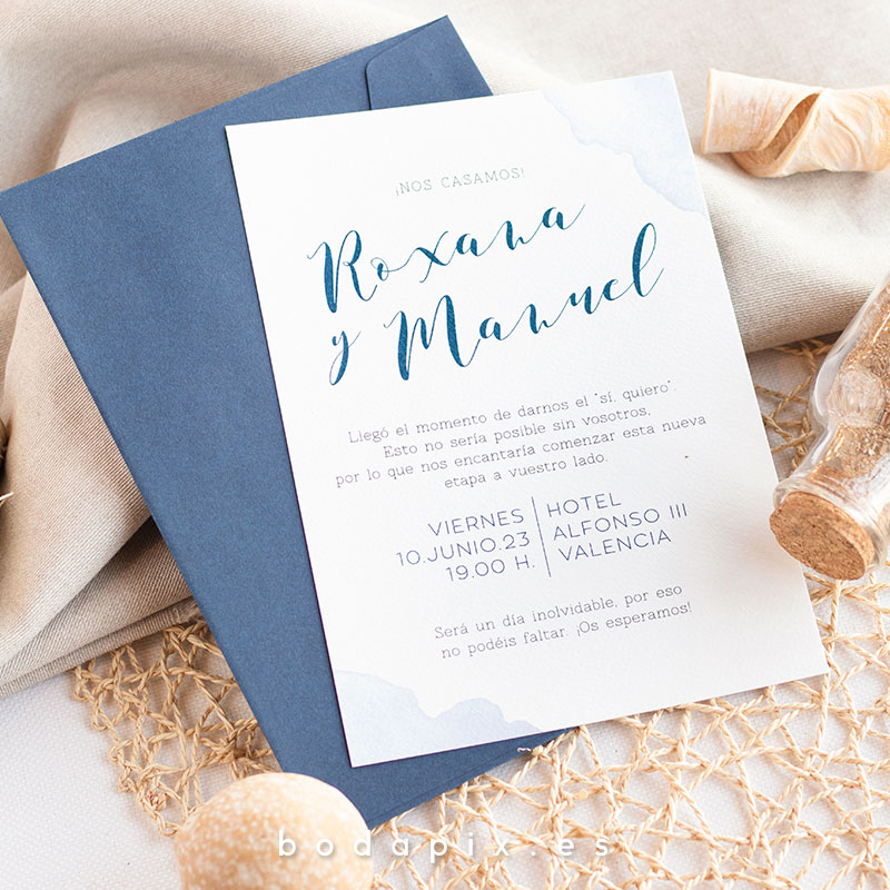 invitaciones de boda acuarela