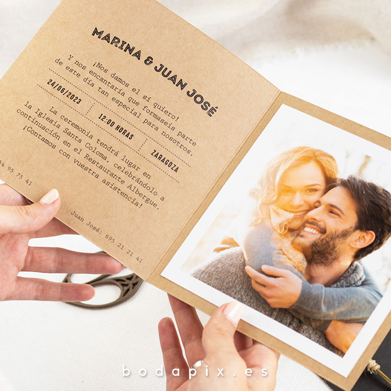 invitaciones de boda con foto
