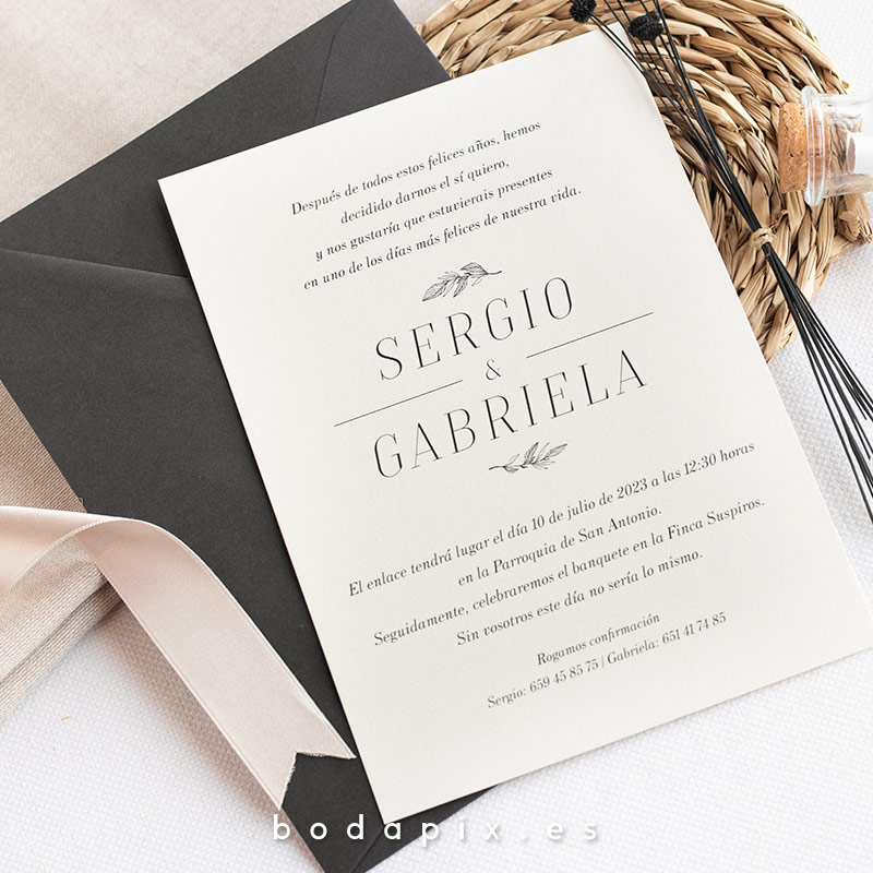 invitaciones de boda elegantes