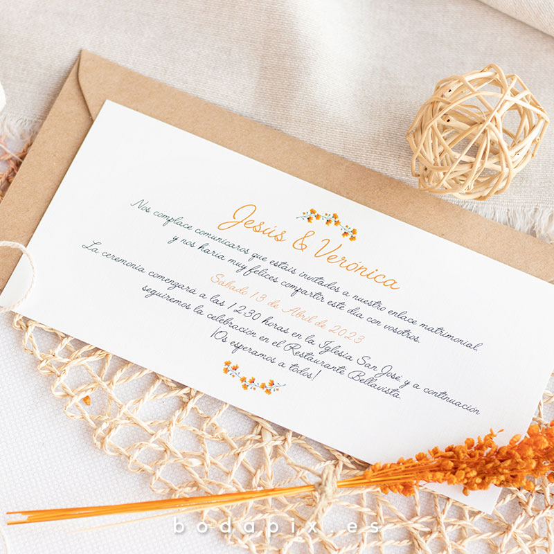 invitaciones de boda florales