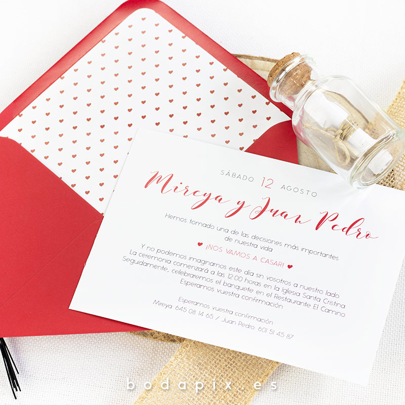 invitaciones de boda románticas