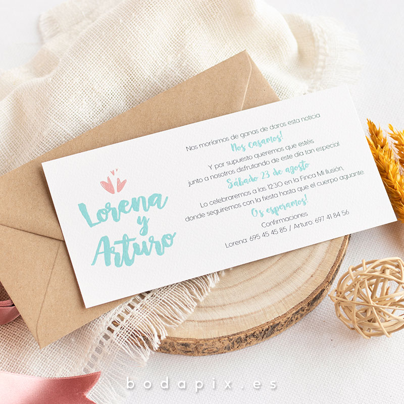 invitaciones de boda acuarela