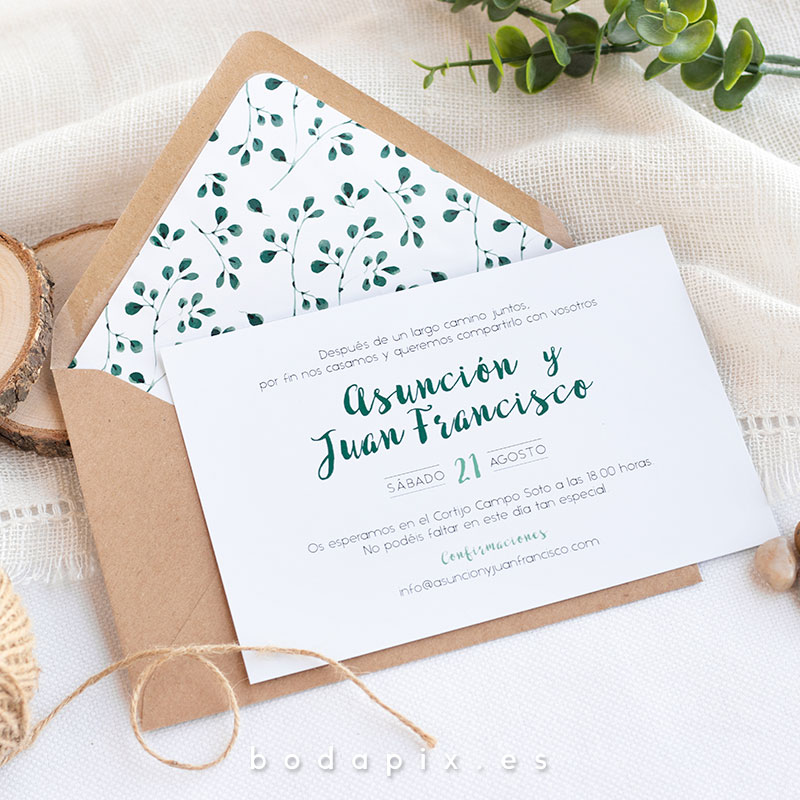 invitaciones de boda florales