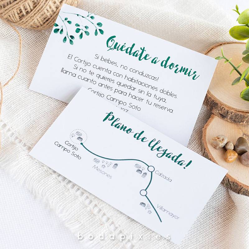 mapa de llegada para bodas