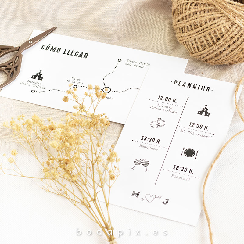 mapa de llegada para bodas