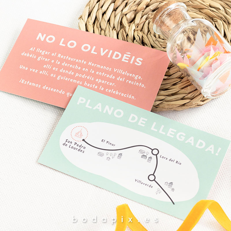 plano de llegada para bodas