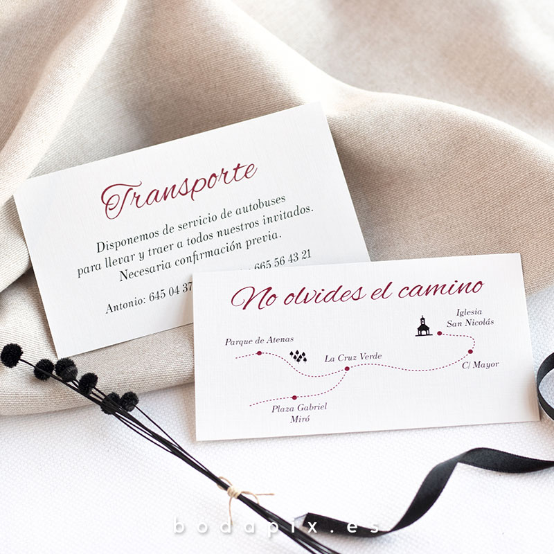 mapa de llegada para bodas