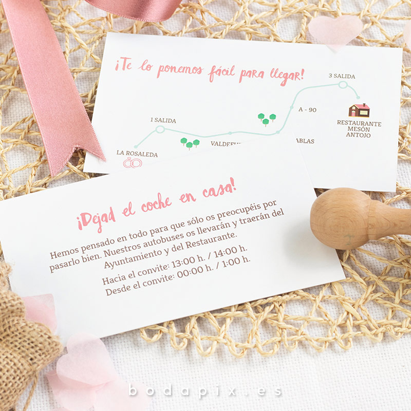 plano de llegada para bodas