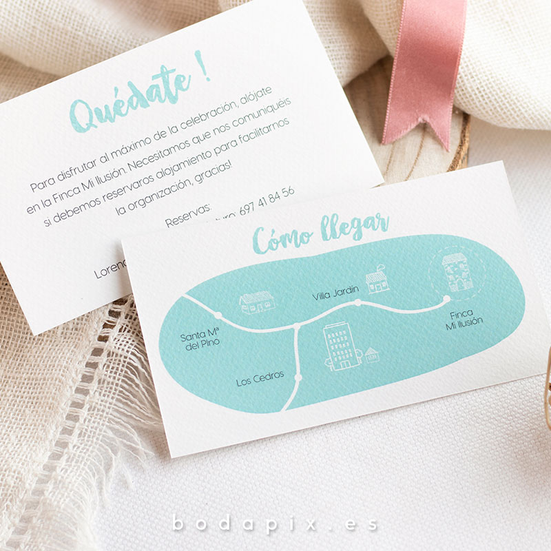 tarjeta informativa para boda