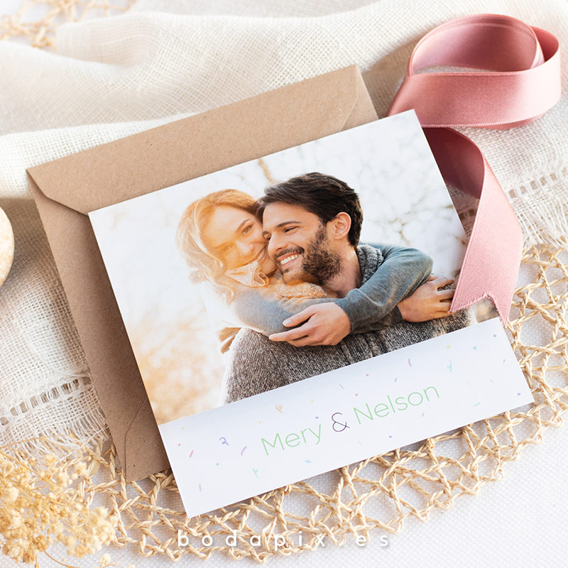 invitaciones de boda con foto