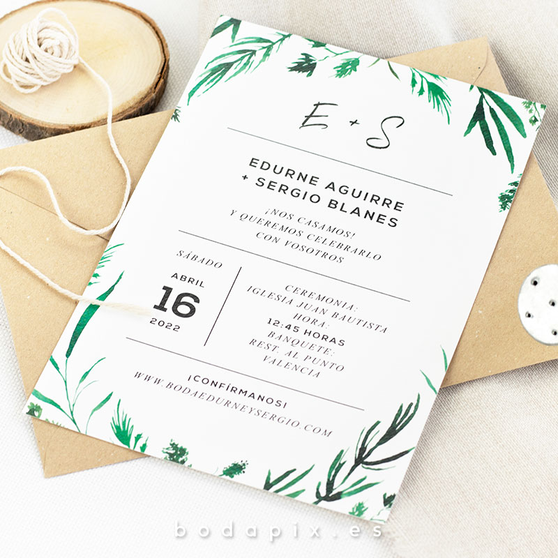 invitaciones de boda florales