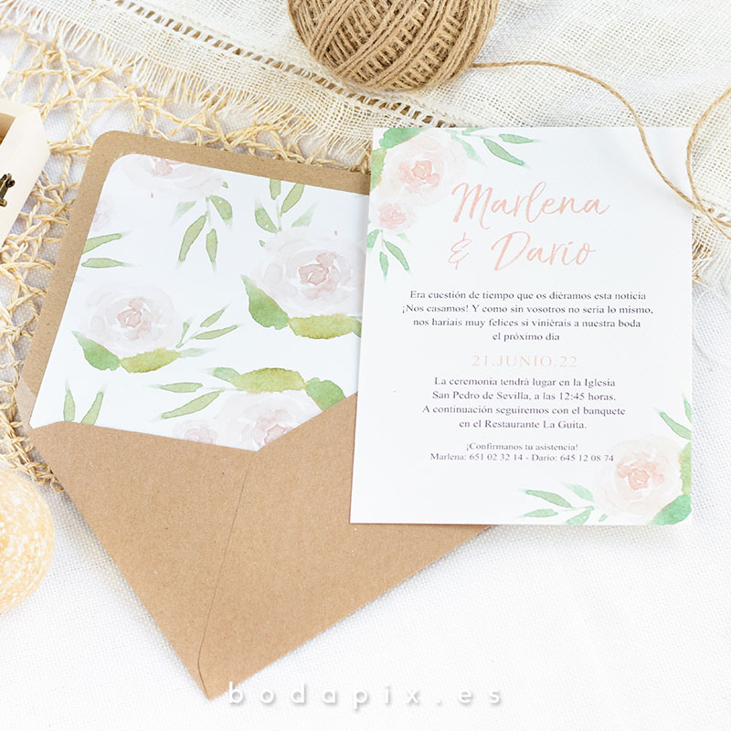 invitaciones de boda florales