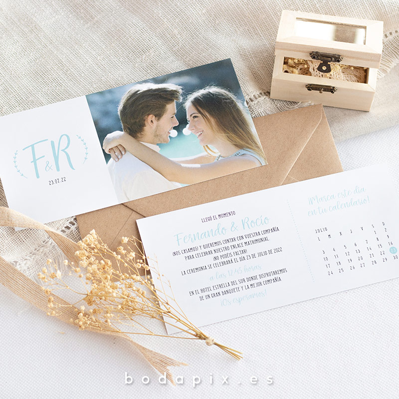 invitaciones de boda con foto