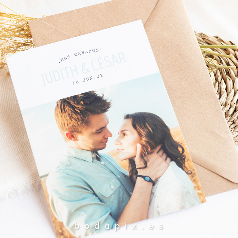 invitaciones de boda con foto