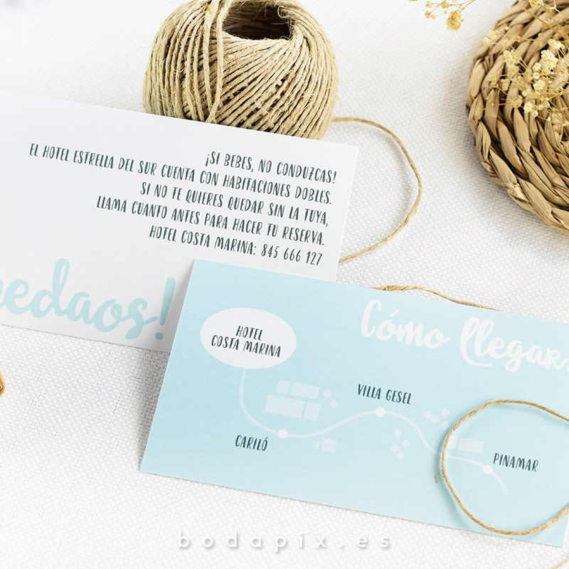 plano de llegada para bodas