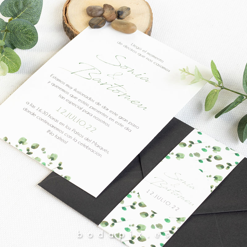 invitaciones de boda florales elegantes