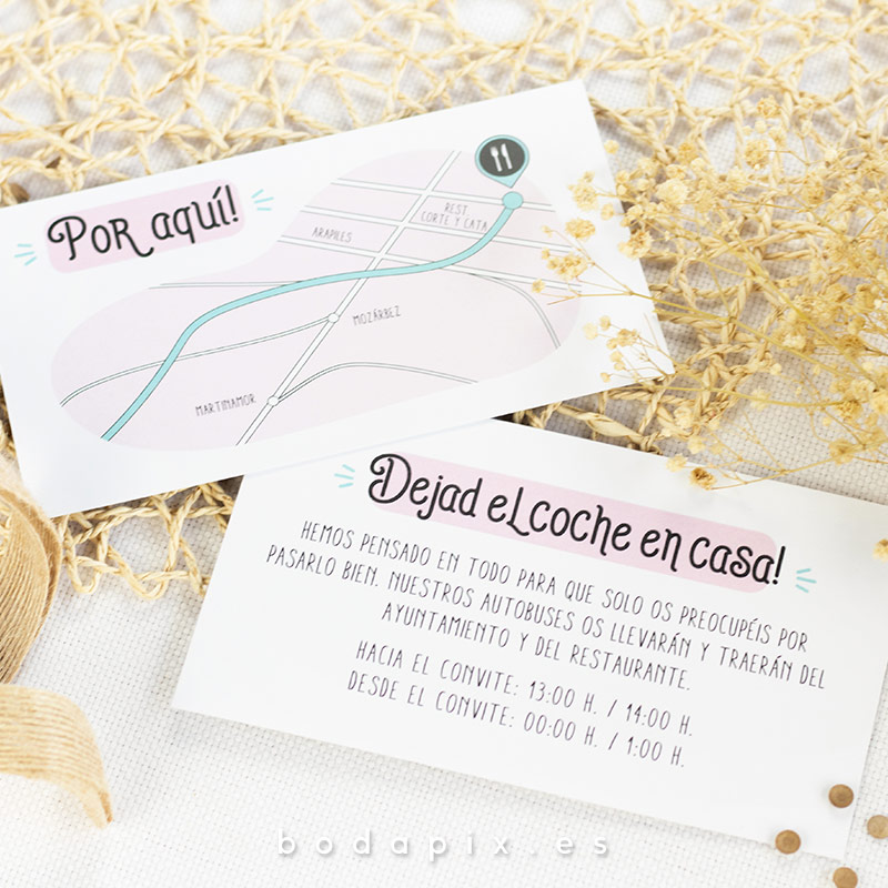 plano de llegada para bodas