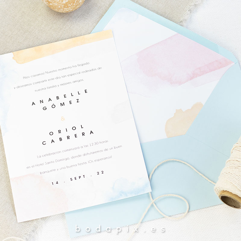 invitaciones de boda acuarela