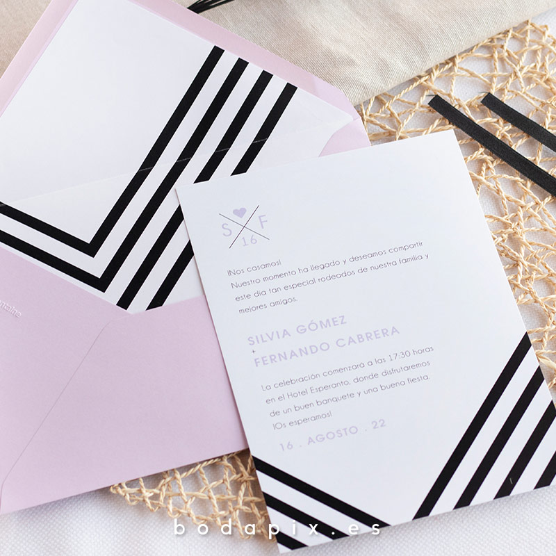 invitaciones de boda geométricas