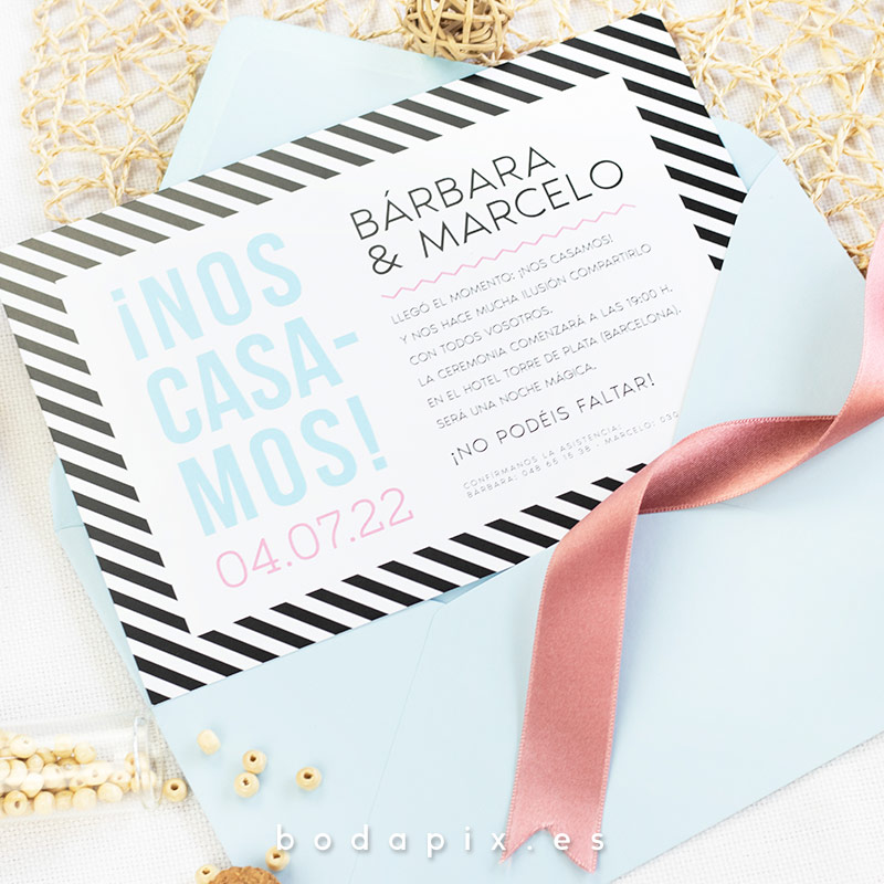 invitaciones de boda geométricas