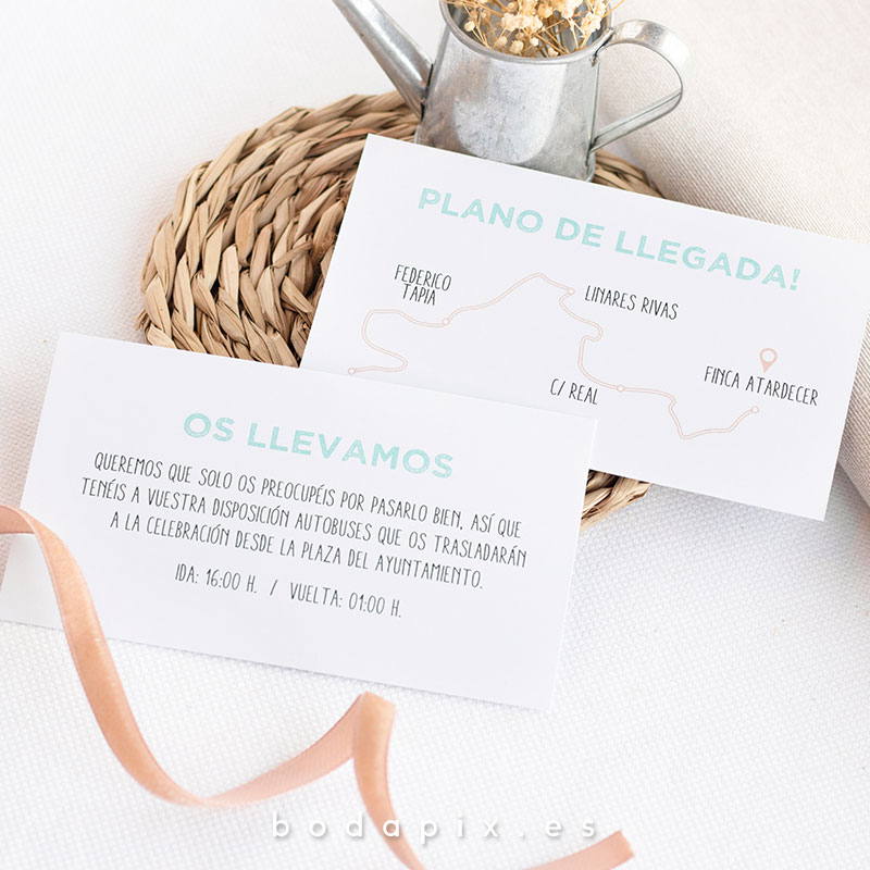 plano de llegada para bodas