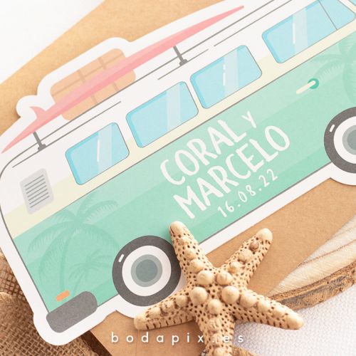 invitaciones de boda caravana