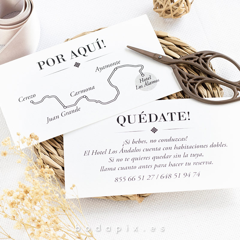 mapa de llegada para bodas