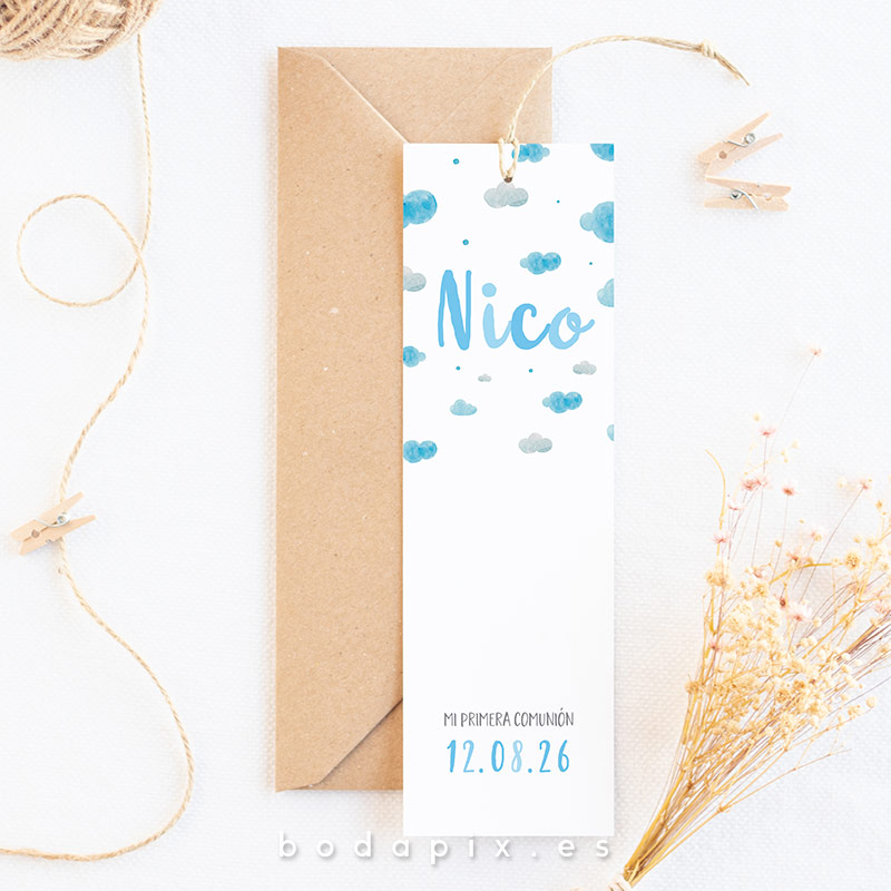 marcapáginas para comunión personalizado