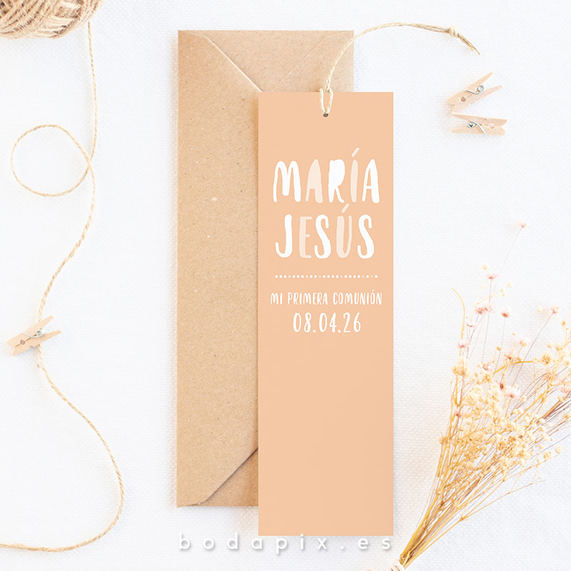 marcapáginas para comunión personalizado