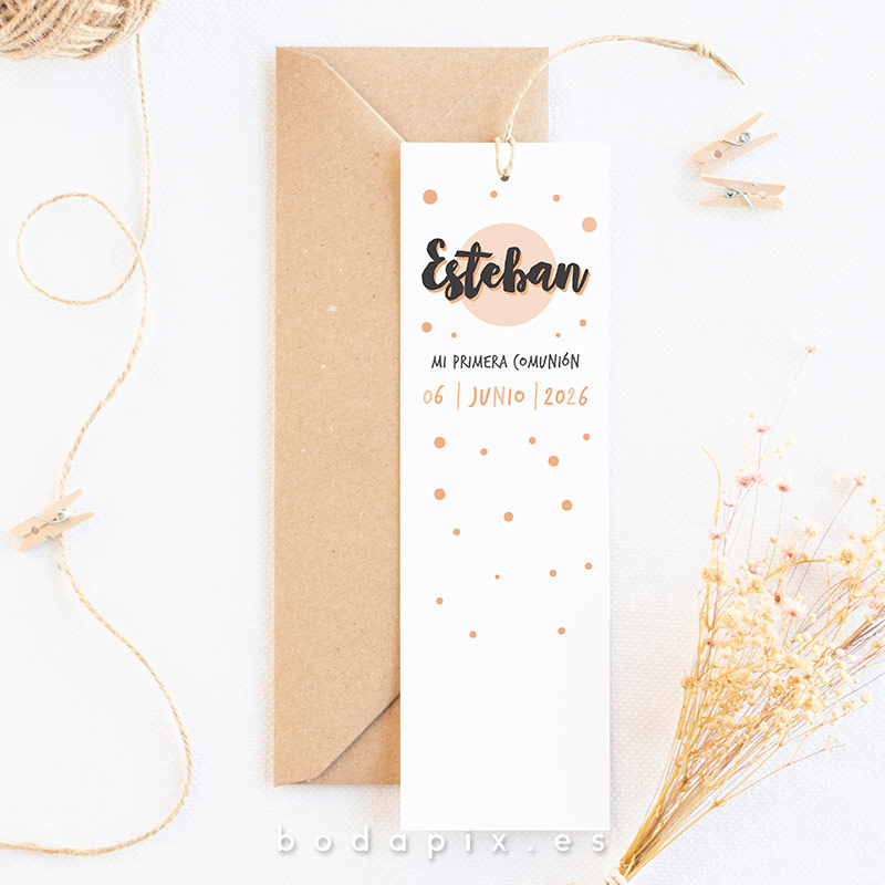 marcapáginas de comunión personalizado