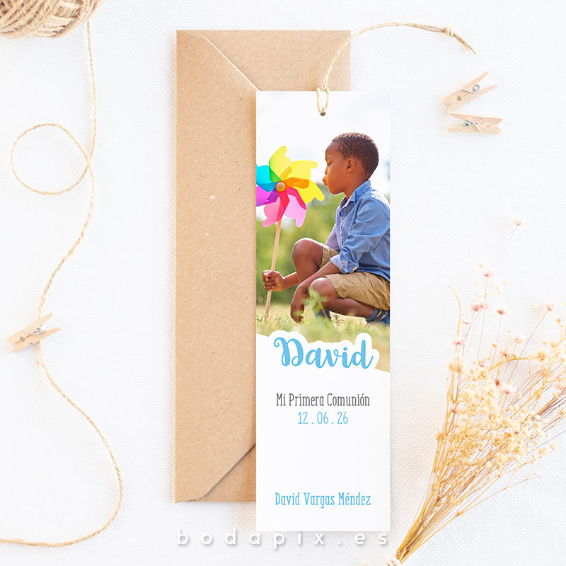 marcapáginas de comunión con foto