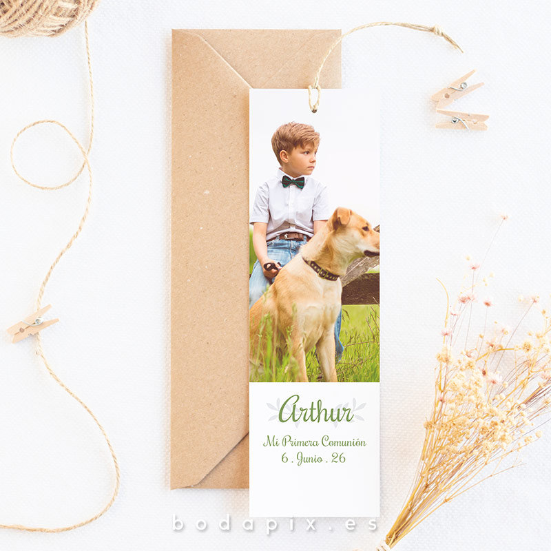 marcapáginas de comunión con foto