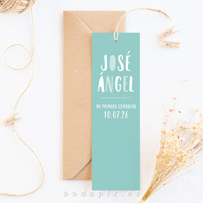 marcapáginas de comunión personalizado