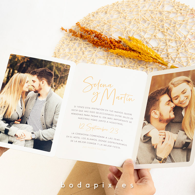 invitaciones de boda con foto