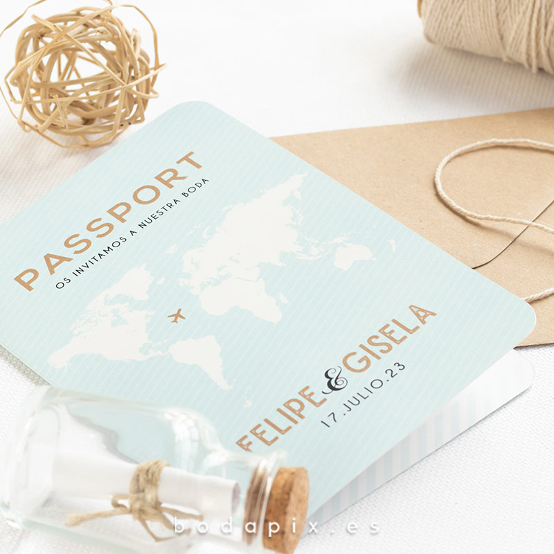invitaciones de boda pasaporte