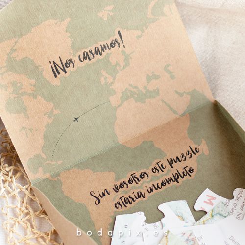 invitaciones de boda de puzzle