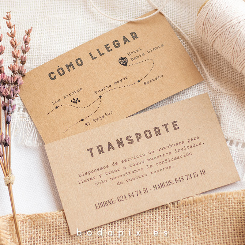 mapa de llegada para bodas