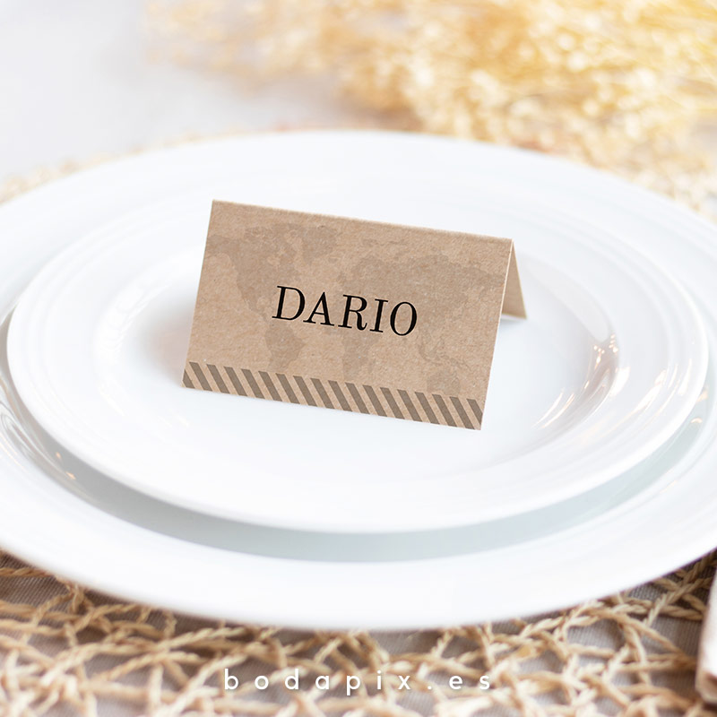 marcasitios sitting personalizado kraft boda travel