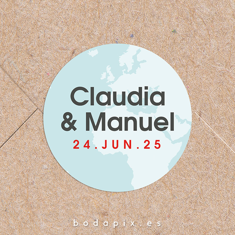 Adhesivos para bodas personalizados Air Love