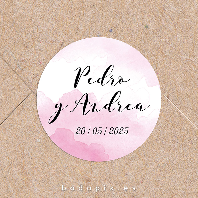 adhesivo pegatina personalizada boda be pink