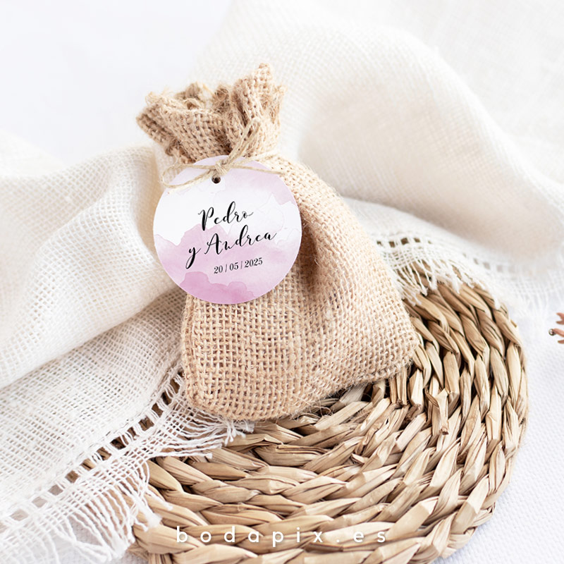 etiqueta detalla personalizada boda be pink