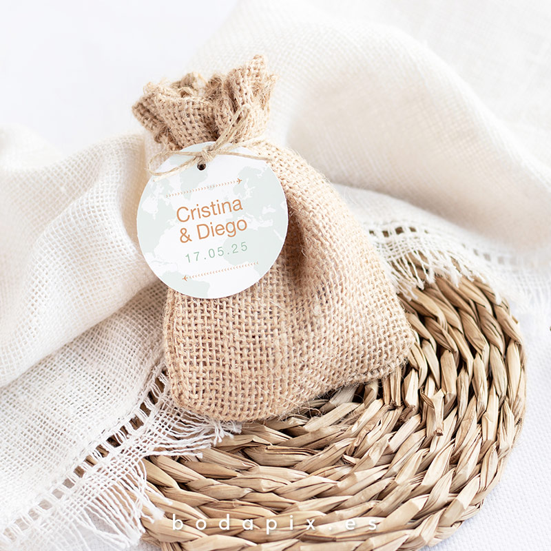 etiqueta detalle personalizada boda boarding pass