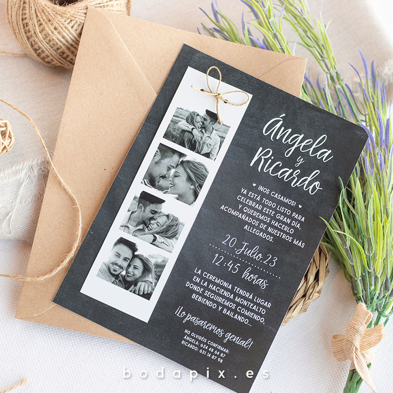 invitaciones de boda con foto