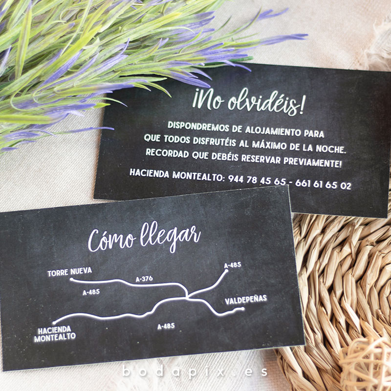 mapa para bodas pizarra