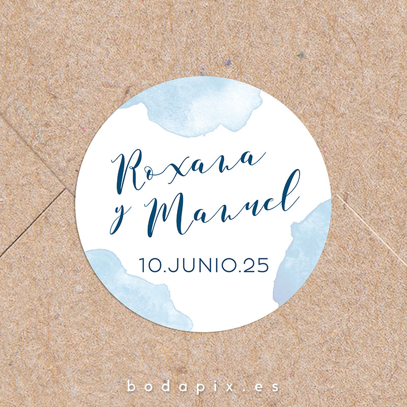 adhesivo pegatina personalizada boda navy