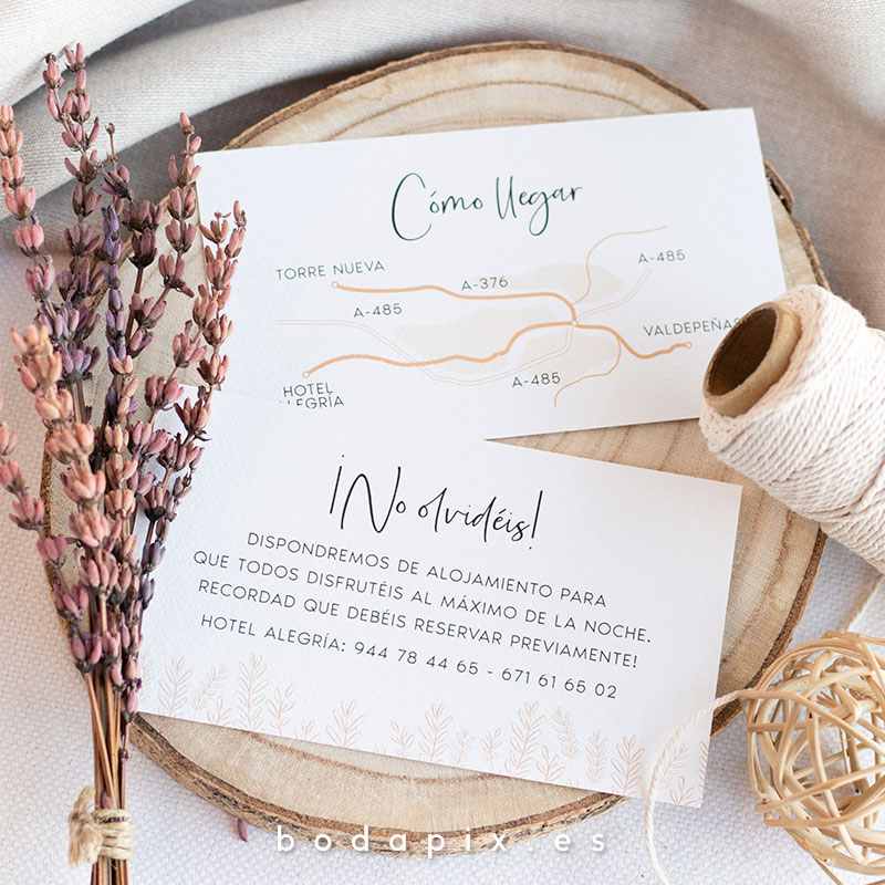 plano de llegada para bodas