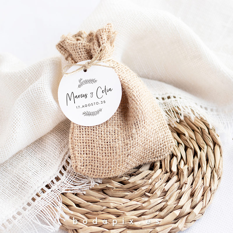 etiqueta detalle personalizado boda sunset