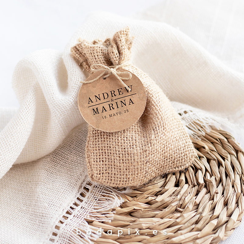 etiqueta detalle personalizada boda travel