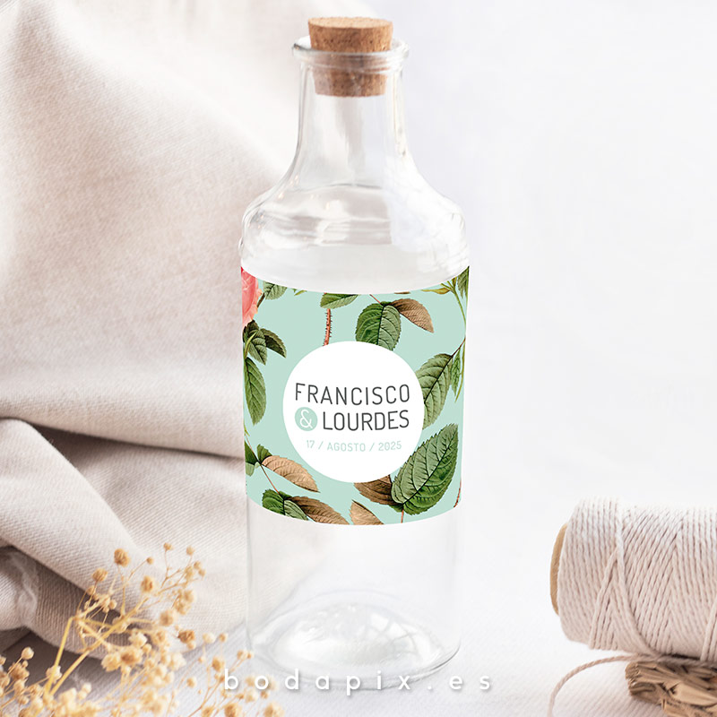 etiquetas de botellas para bodas